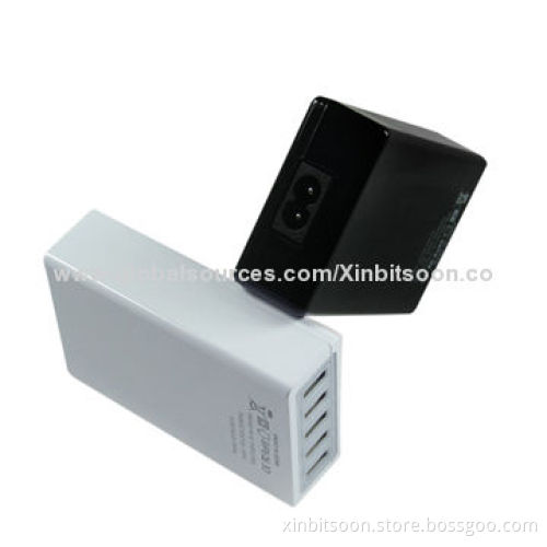 5-port USB Charger, 5V/10A for iPhone/iPad/Samsung USB Wall Charger